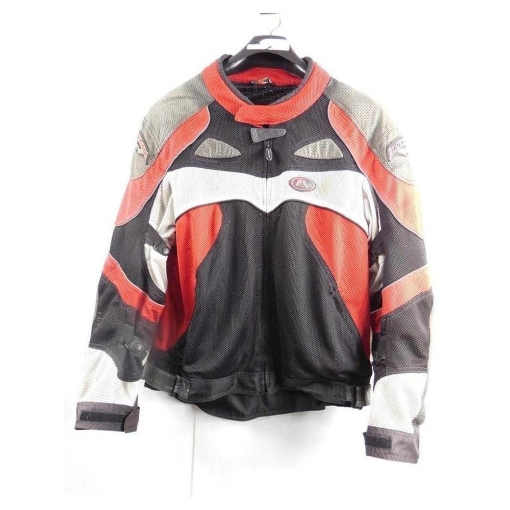 Field Sheer Men's Black White Red & Grey Padded Motorcycle Jacket Sz. 2XL - Picture 6 of 6
